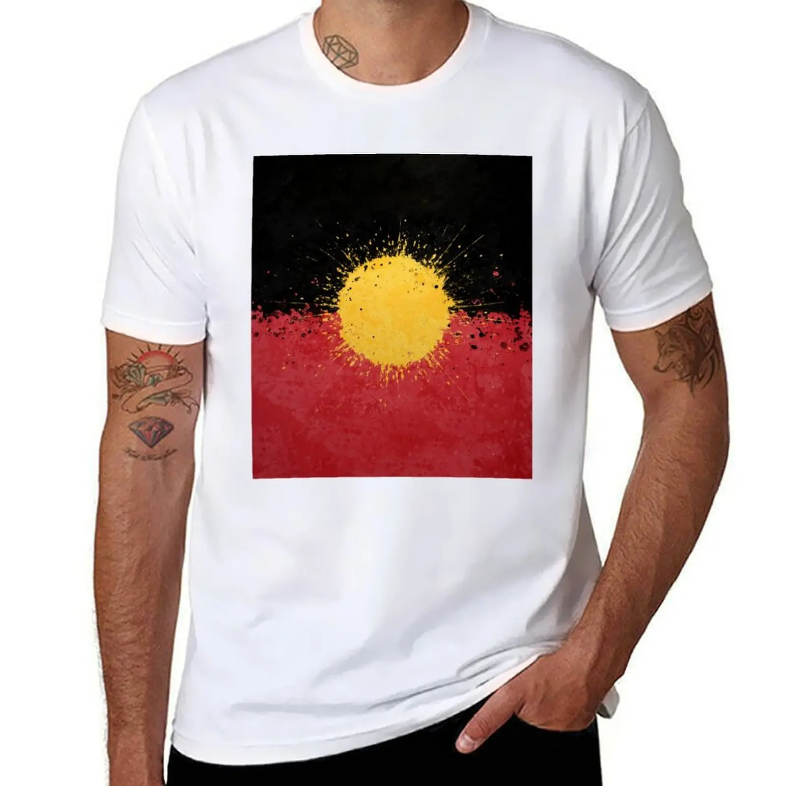 

Abstract Australian Aboriginal Flag Art, Australian Aboriginal For People, Australian Designs, Art Oil Paint T-Shirt