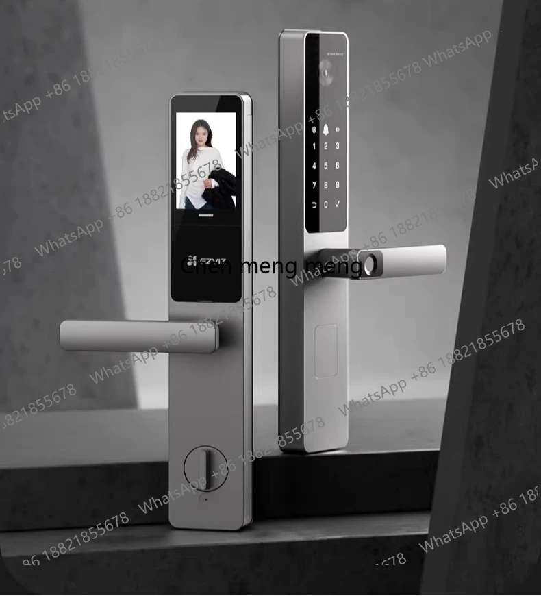 AI face large screen visual palm vein fingerprint lock smart home security door