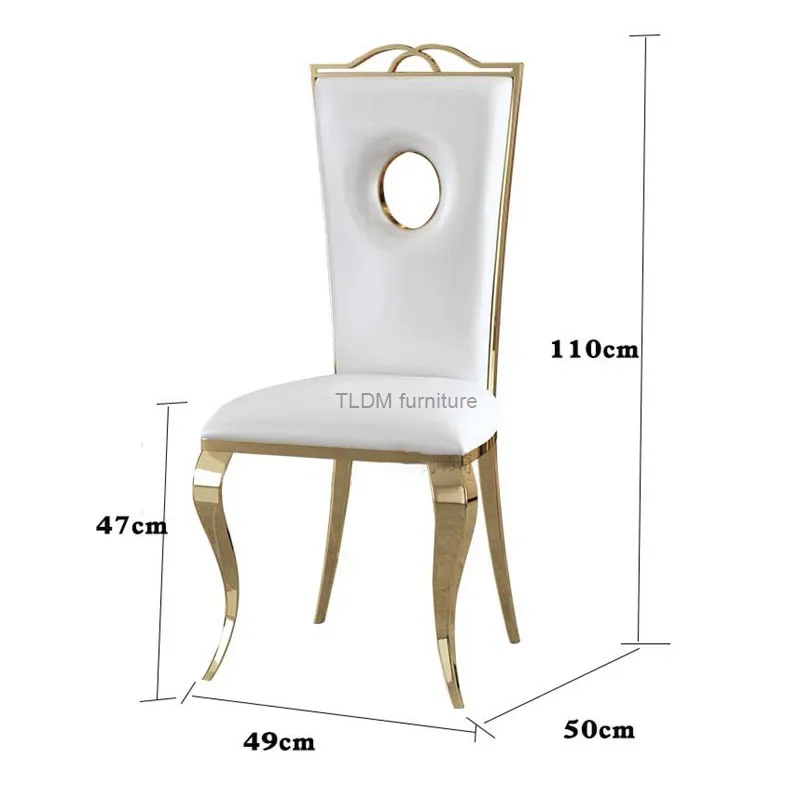 Stainless Steel Dining Chairs Modern Dining Table Chairs Home Furniture Nordic Flannel Dinning Chair Restaurant Backrest Chair