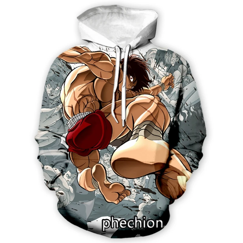 Phechion neue Männer/Frauen Hanma Baki 3D-Druck Kleidung Langarm Mode Sweatshirt Hoodies Sport Freizeit hose z135