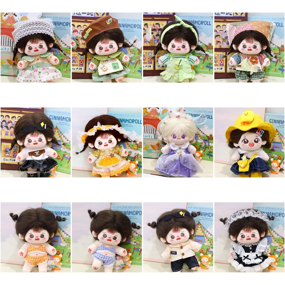 Aksesoris mainan 20cm pakaian boneka katun rok anak perempuan Multi warna gaun boneka Lolita gaun putri lucu