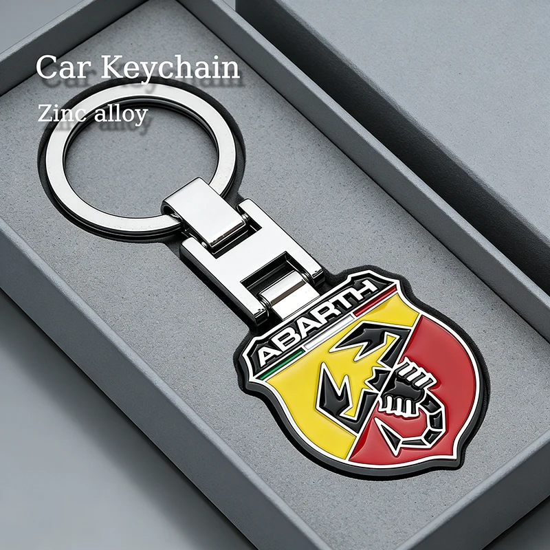 Auto-Schlüsselanhänger mit Logo für Abarth FIAT 500 Tipo FR Panda Argo Freemont Viaggio Bravo Punto Doblo