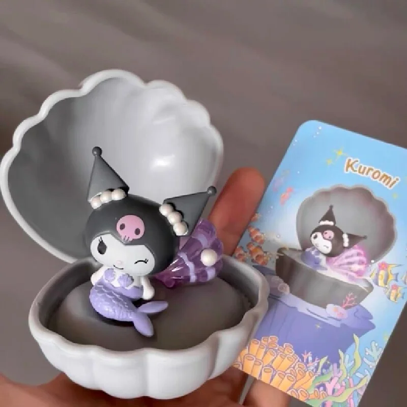 حورية البحر الأسرة سلسلة صندوق أعمى ضوء الليل Kawaii نموذج بولي كلوريد الفينيل كورومي Pochacco سينامورول مرحبا كيتي حلية هدايا عيد اللعب