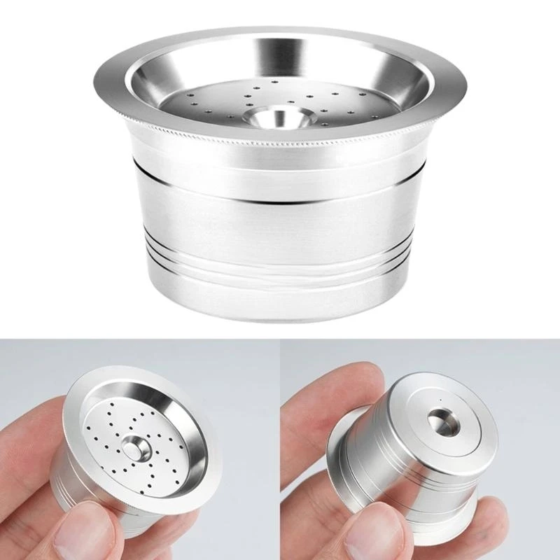 12PD User Friendly Reusable Coffee Filter Home Brews Coffee Accessory for Coffee Machines Includes Spoon and Brush