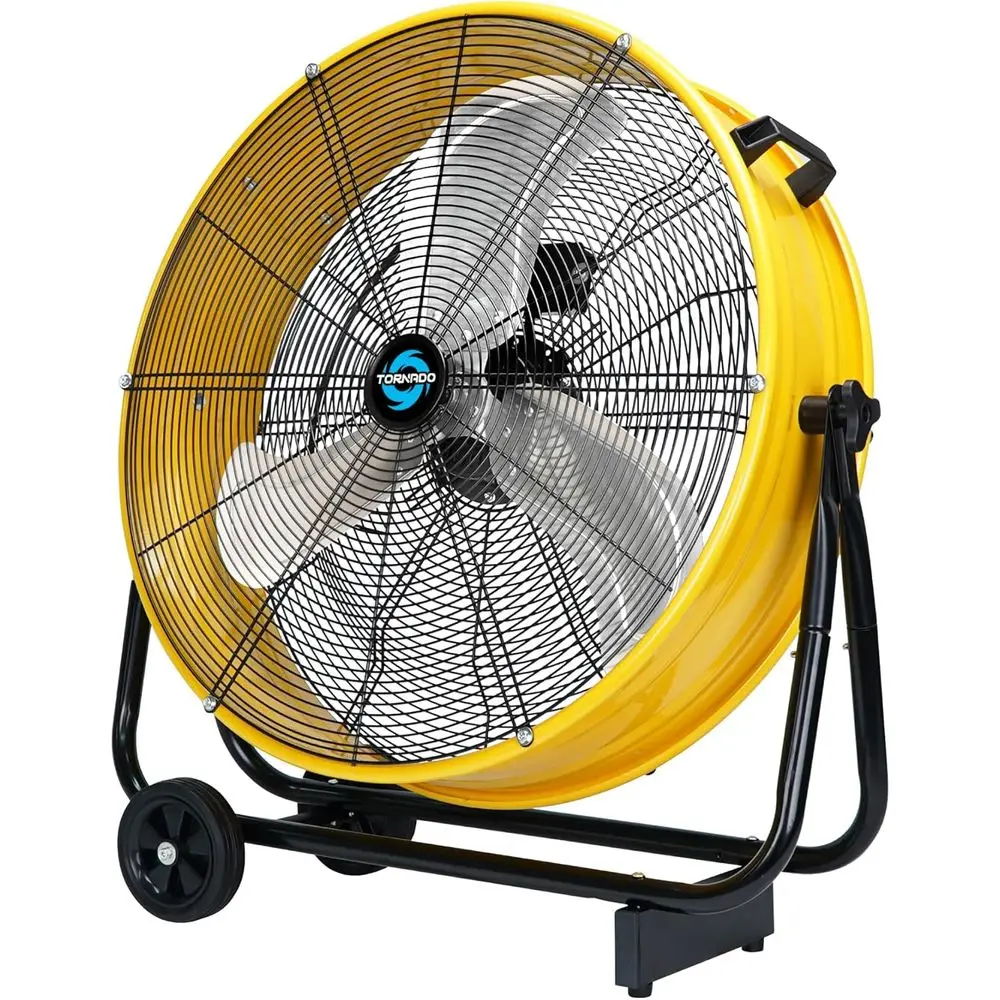 

24" Metal Drum an - High Velocity, 7700 CM, 3-Speed, Heavy Duty or Industrial & Commercial Use, 1/3 HP Motor, 8 T Cord, ETL List