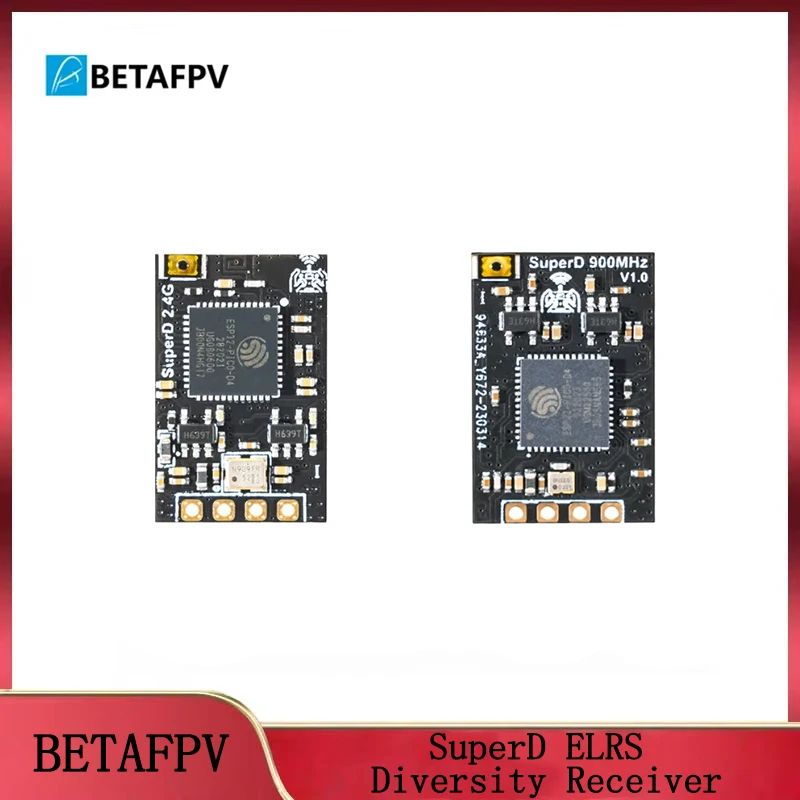 

BETAFPV SuperD Diversity Receiver: Long Range ELRS 2.4G/915/868MHz – For FPV Drones