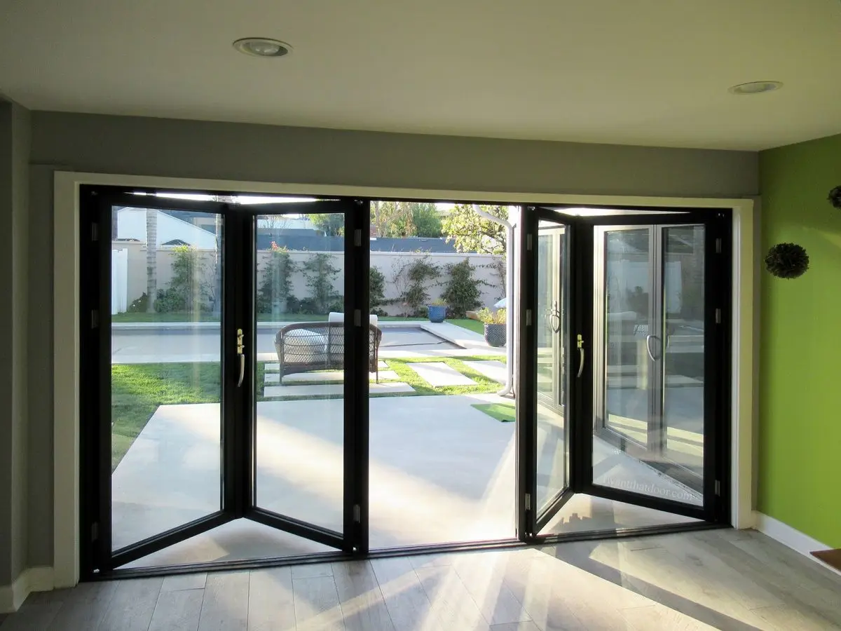 DN Best Folding Door Villa Modern Aluminum Accordion Doors Patio Folding Glass Doors Outswing Energy Efficient Bifold Door