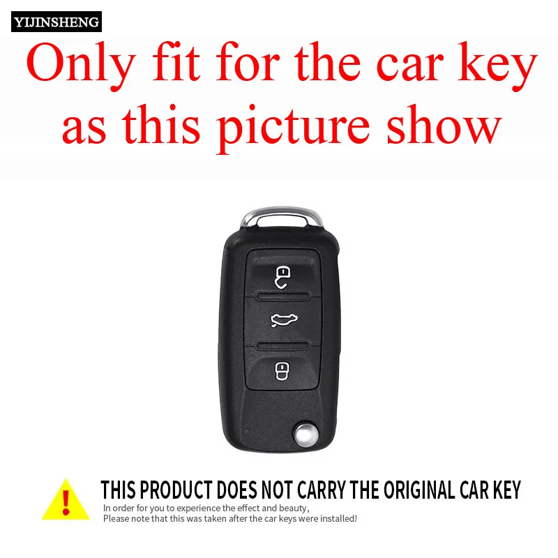 Metal + Leather Car Key Case Cover For VW Volkswagen Polo Tiguan Passat B5 B6 B7 Golf 4 5 6 MK6 Jetta Lavida Skoda Octavia Seat