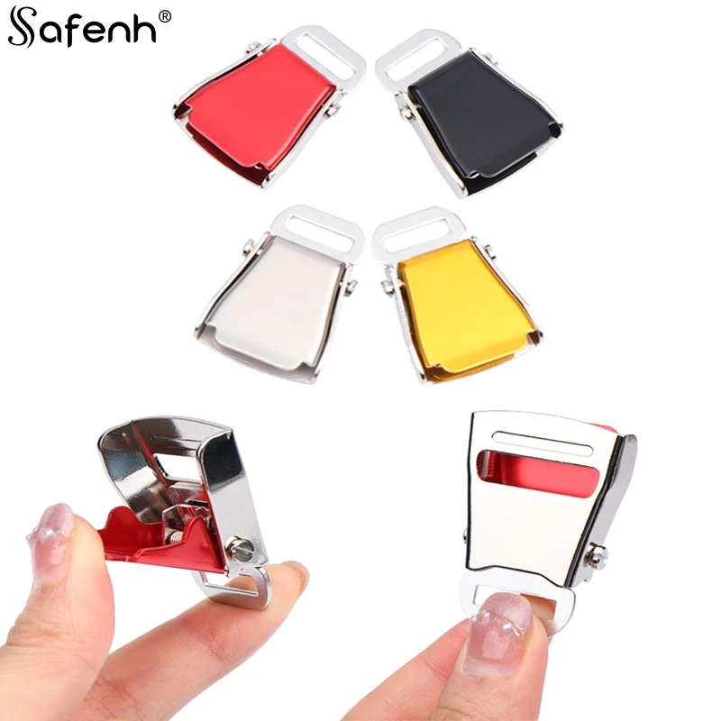 

1PC Metal Luggage DIY Accessories 1.4CM SLOT Detachable Mini Airplane Safety Seat Belt Buckle Keychain Small Plane Buckle