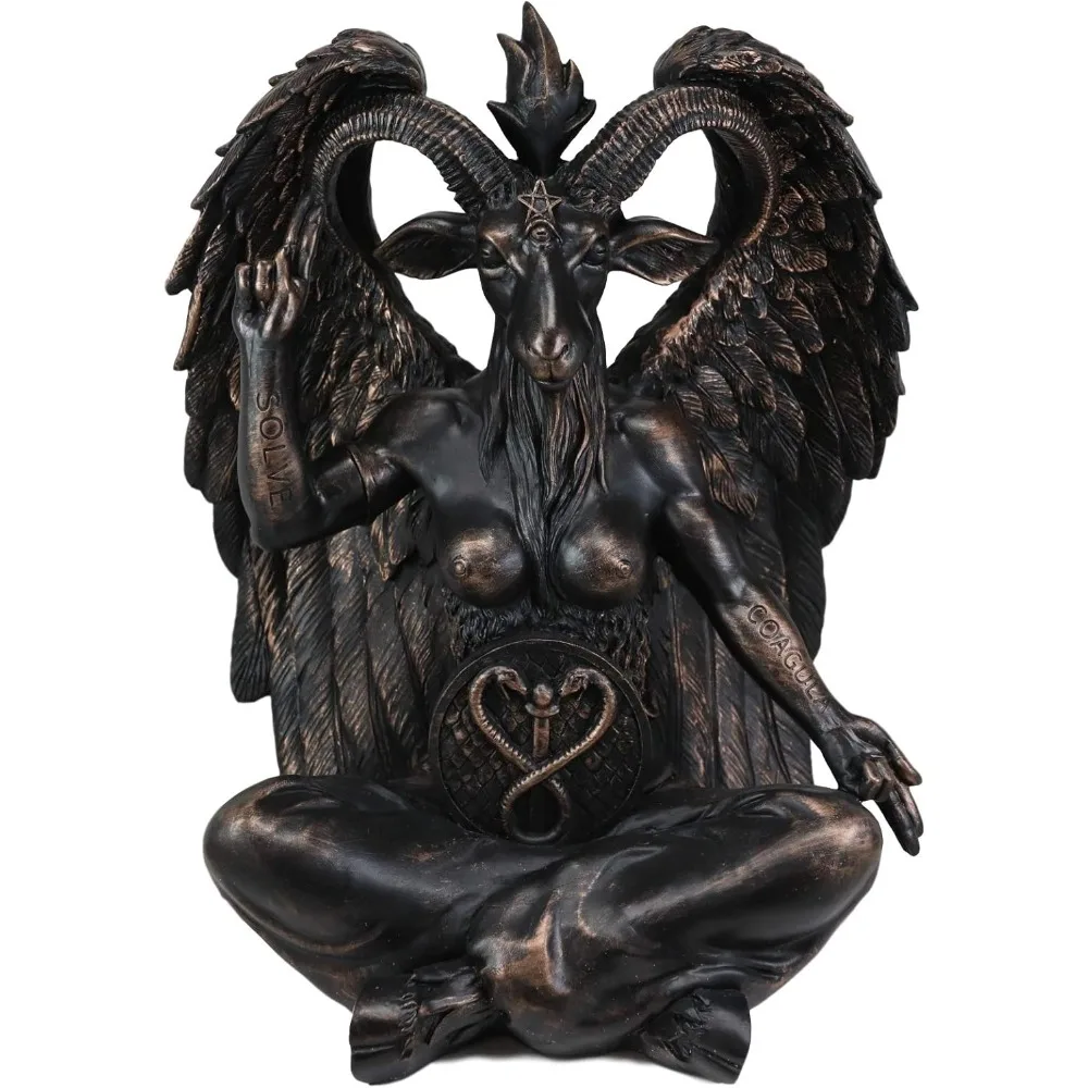 

Ebros Большой 16-й Высокий Сабатический Коза Идол Саблей Лилит Бафомет Сидящая Статуя Викка Эккустическая Скульптура Иллюминатов Рогатый Бог F