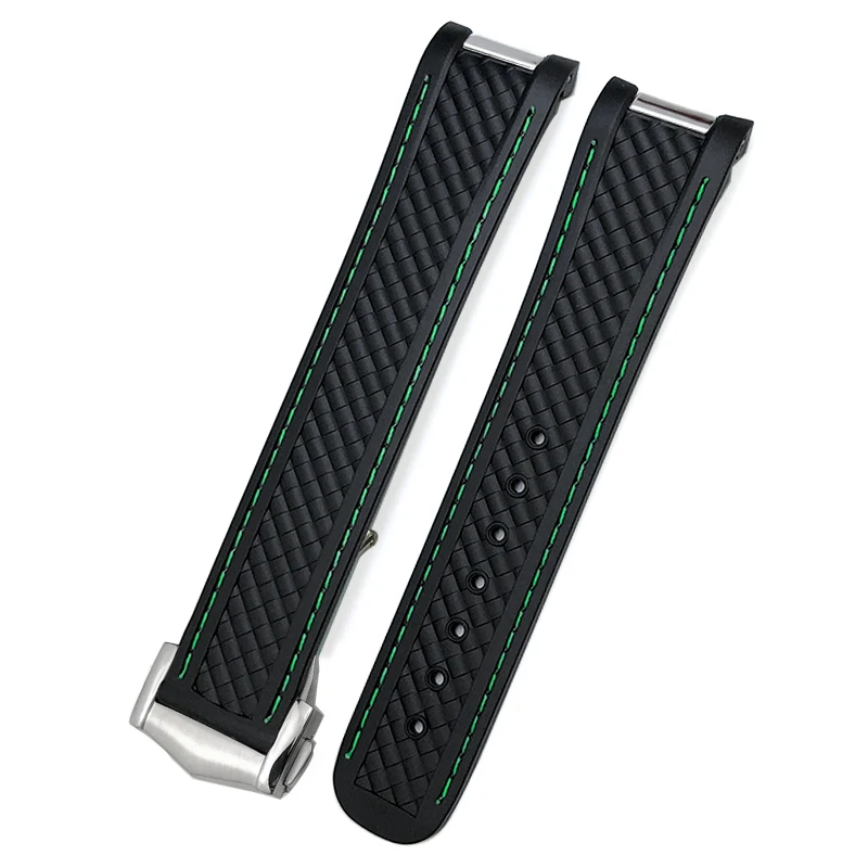 New Natural Rubber Watchband 18mm 19mm 20mm Watch Strap for Omega Aqua Terra 150M AT150 Colorful Silicone Wristband