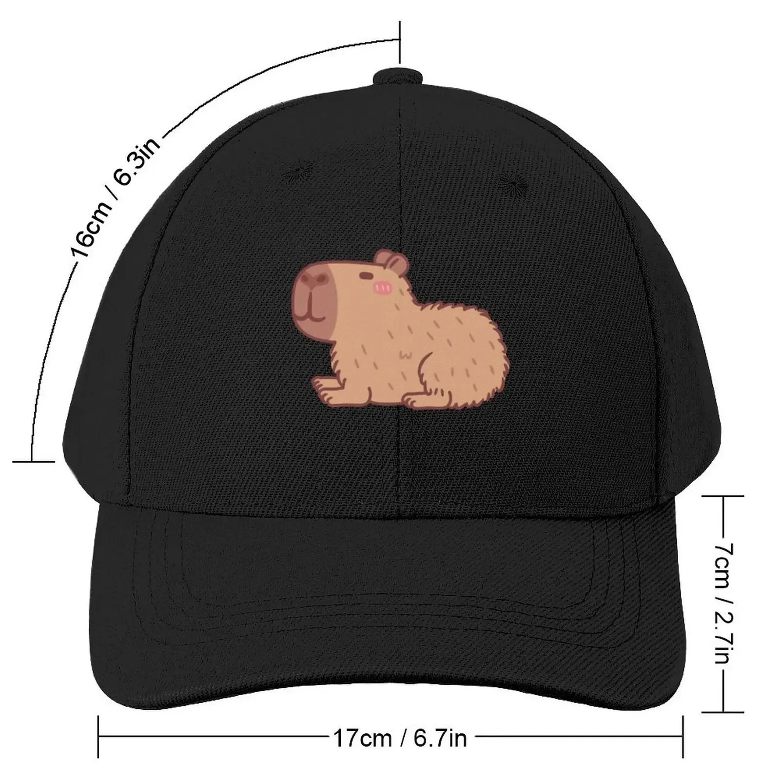 Cute Resting Capybara Baseball Cap dad hat Sun Hat For Children Women Caps Men's