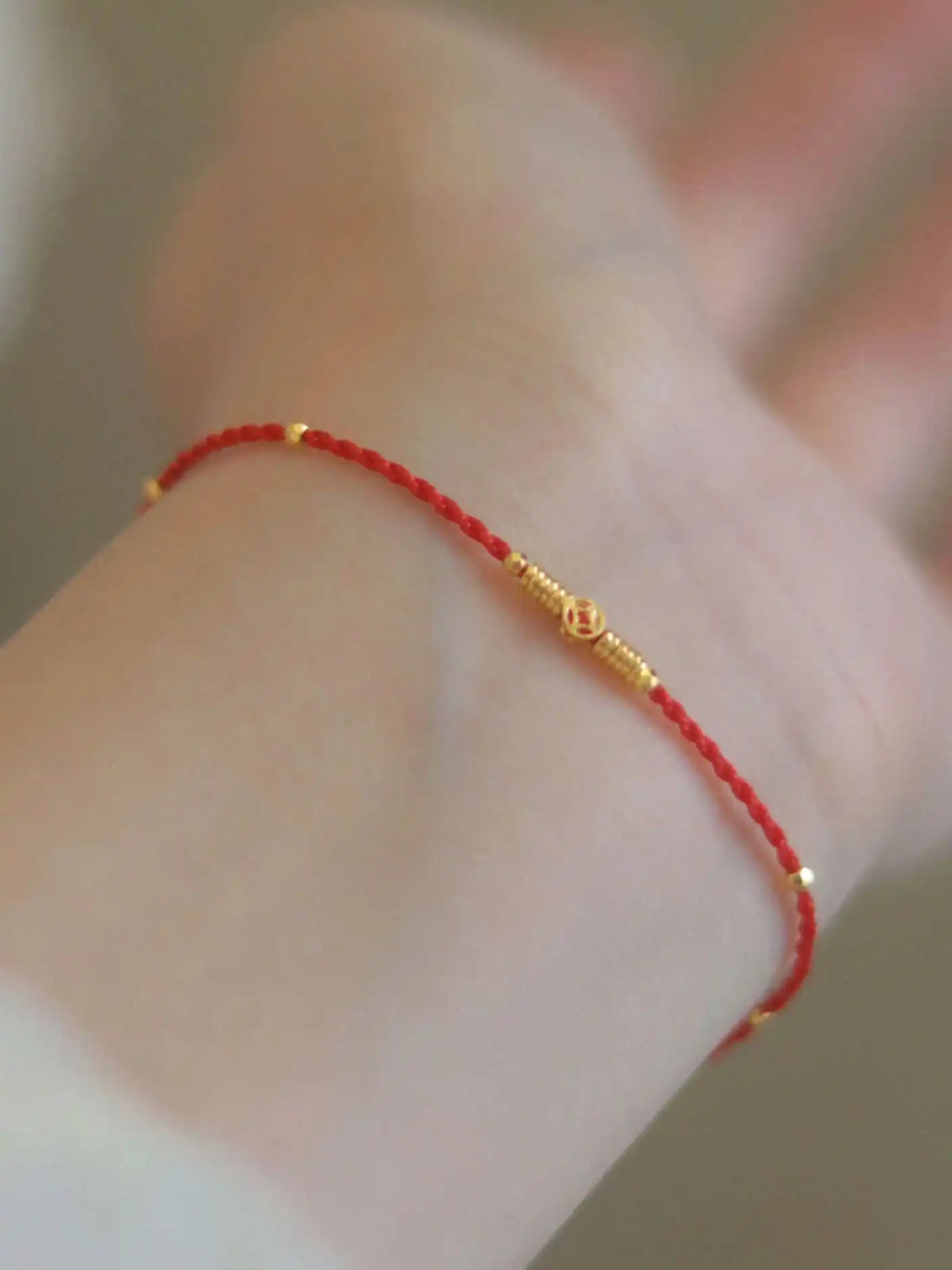 

Luy Coin Rope Bracelet Copper Coin Snake Year Red Rope Couple Bracelet Woven Rope Hand Chain Attract Wealth And Good Lu