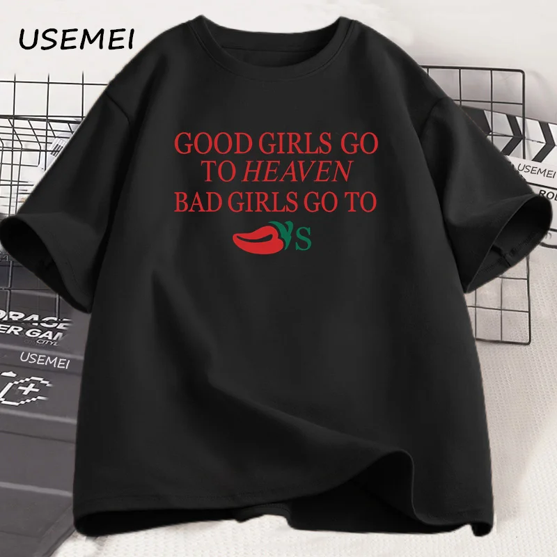 

Футболка Good Girls Go To Heaven для мужчин и женщин, хлопковая футболка высокого качества с коротким рукавом, удобные мягкие свободные футболки, мужская одежда