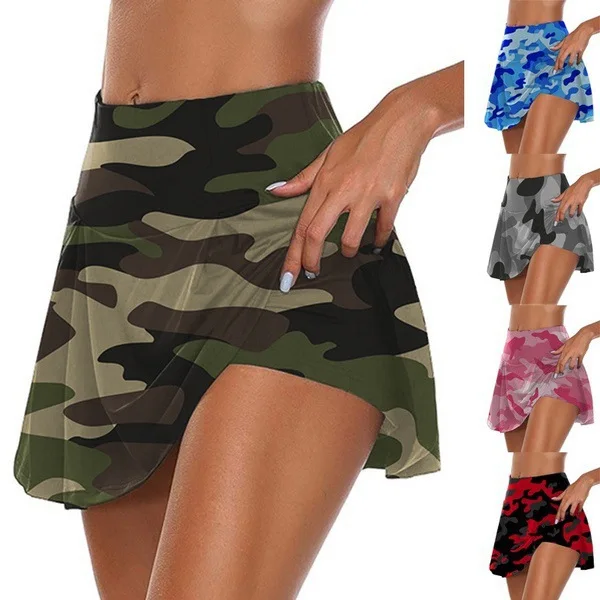 Summer 2024 Women's High Waist Camo Shorts Lift Casual Culottes Casual Comfort Multi-Color Large Size S-5XL Sexy