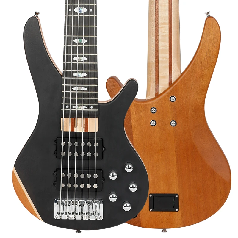 4/5/6 String 24 Frets Professional Musical Instrument Active Pick up Connect Electric Bass Guitar with Amplifier