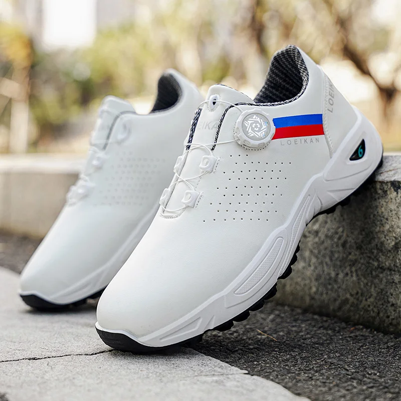 Men's Waterproof Golf Shoe with Rotating Buckle & Spikes product image