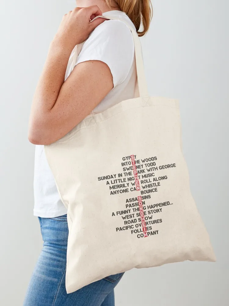 

Stephen Sondheim Tote Bag foldable reusable bag Women's shopping bag great bags luxury women