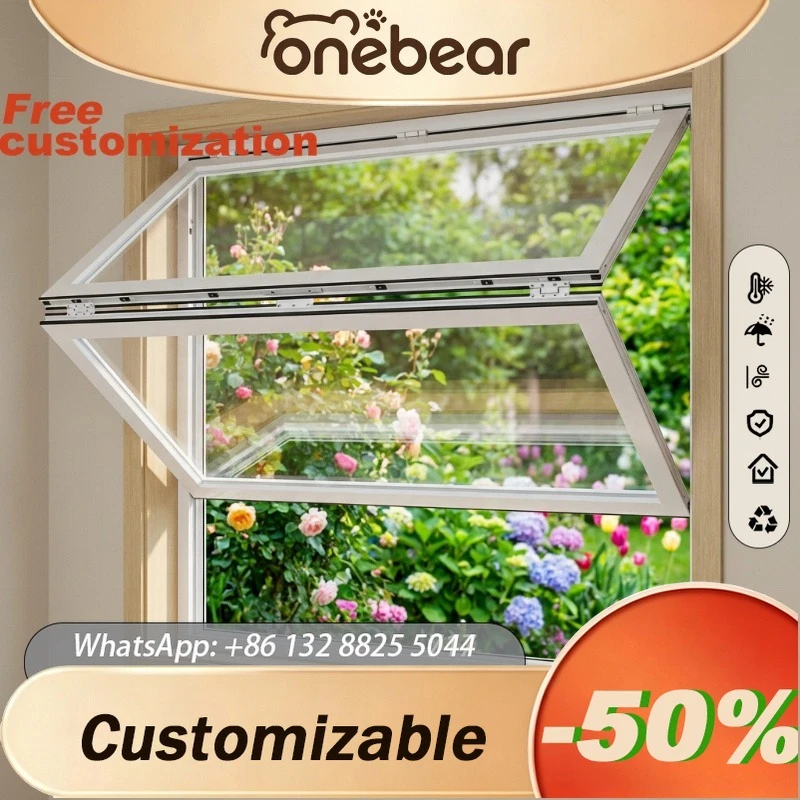 Any Size Custom Aluminum Pull Up Folding Sliding Window Smooth Silent Design Home Residential Easy Open View Window