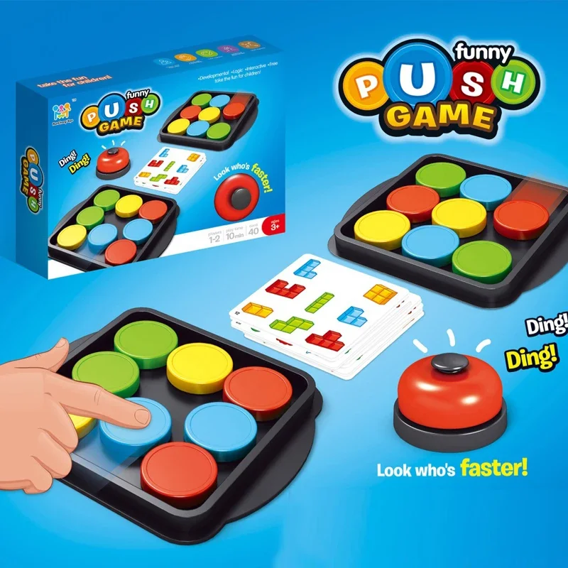 Crazy Push Music Card Pairs Game Educational Strategy Game for Kids Color Sorting Fun Chess Board Game for Family Entertainment