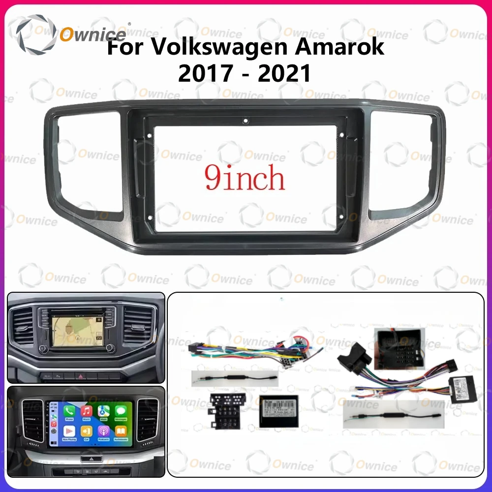 

Ownice 10.1" Car Android Radio Frame for Volkswagen Amarok 1 2016 - 2020 2DIN Fascia Stereo Panel 16PIN Harness Wire Canbus Box