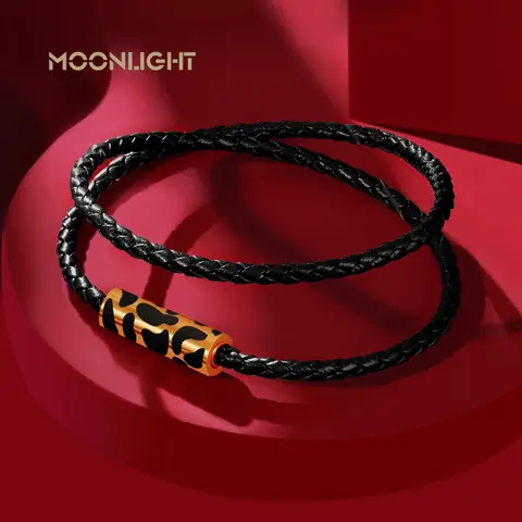 Classics Leopard Bracelets Double Layer Bracelets for Women Stainless Steel Leather Bracelet Female Fashion Jewelry Couple Gift