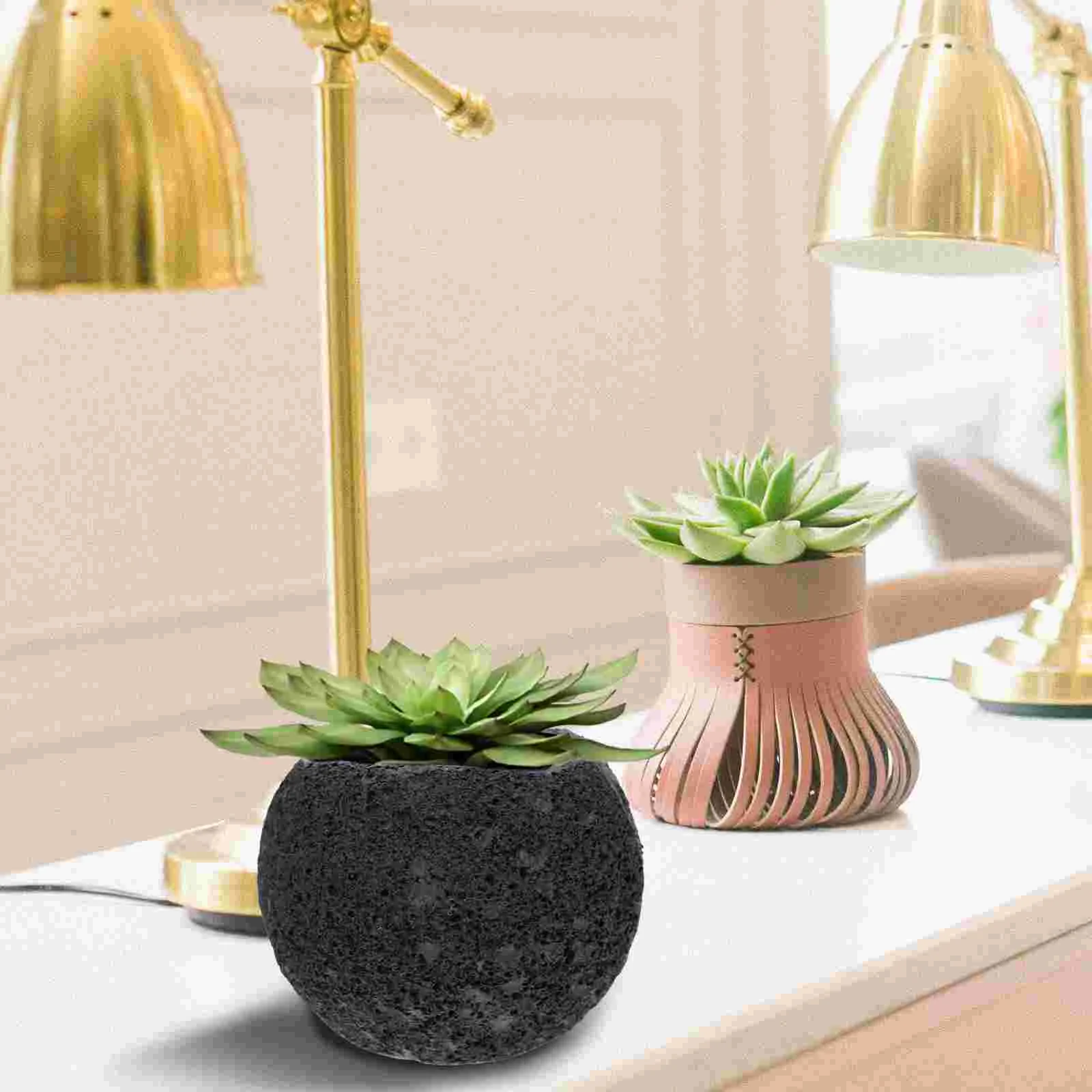 Lava Stone Pot Household Planter Succulent Vase Desktop Flowerpot Garden Decoration Volcanic Creative