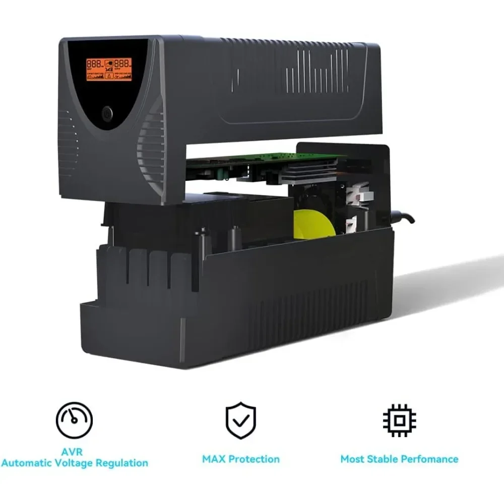 Ups Batería de respaldo y protector contra sobretensiones Unidades de fuente de alimentación ininterrumpida para computadora Batería de respaldo LCD inteligente