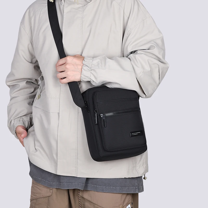 

Men's Fashion Crossbody Bag Multi-Layers Travel Commuting Shoulder Bag Casual Sports Hiking Phone Pouch Men's Sling Backpack