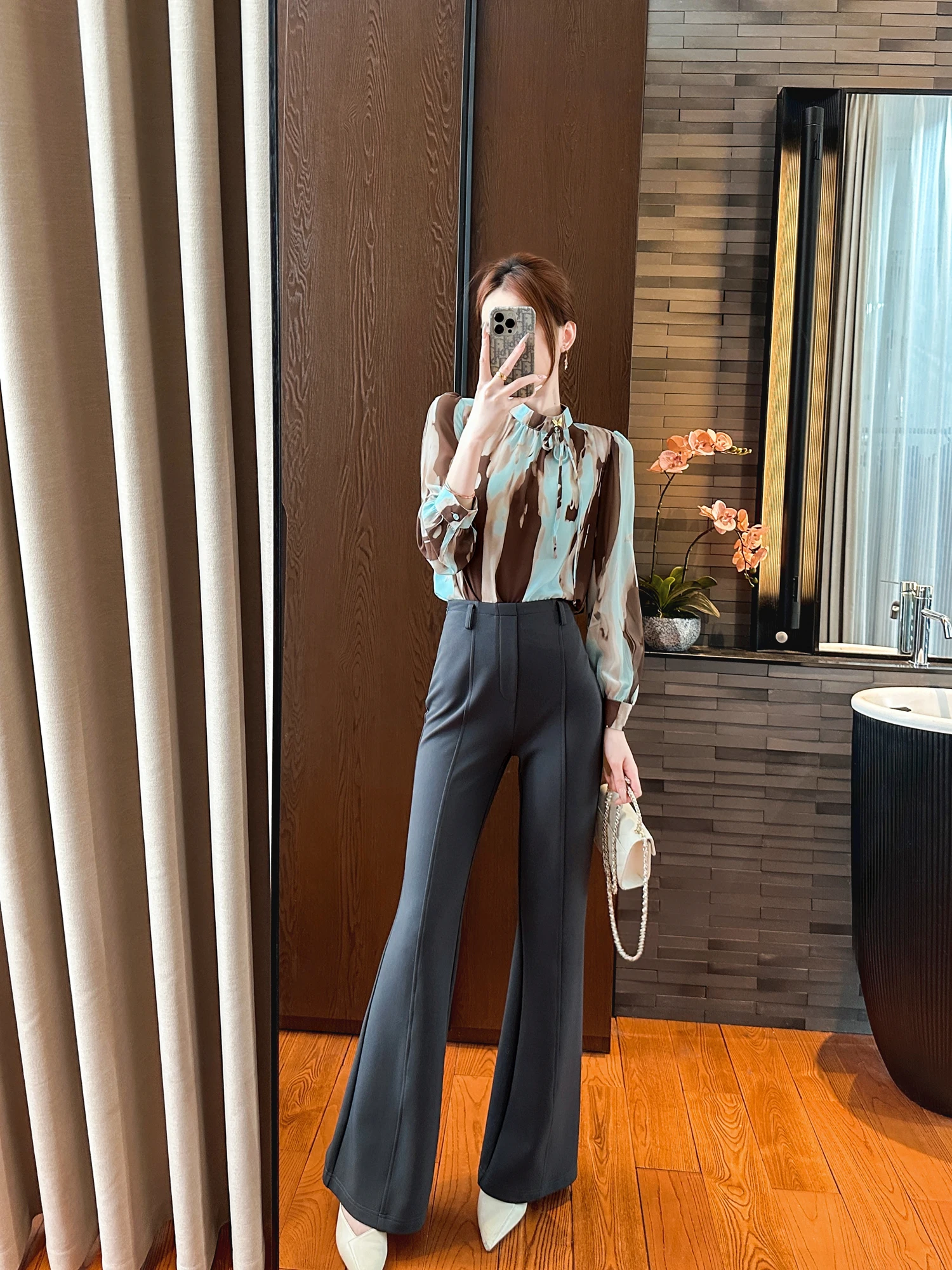 

You See High Waist Micro Flare Pants Ele Office Lady Must Have New mid Line Trousers Commute Sle Spring Collection