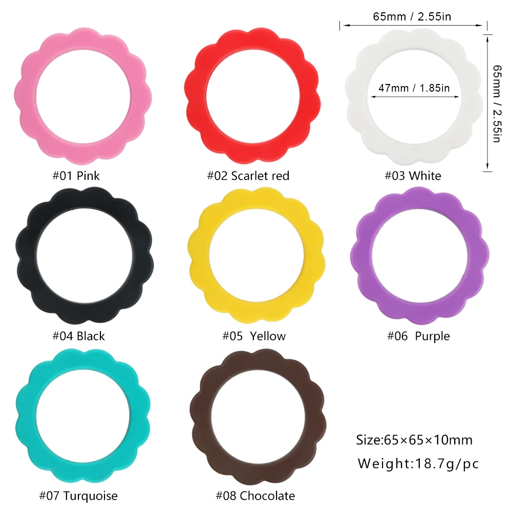 3Pcs/lot Circle Flower Shape Silicone Ring Heart Ring Food Grade For Popular Jewelry Pendant Making