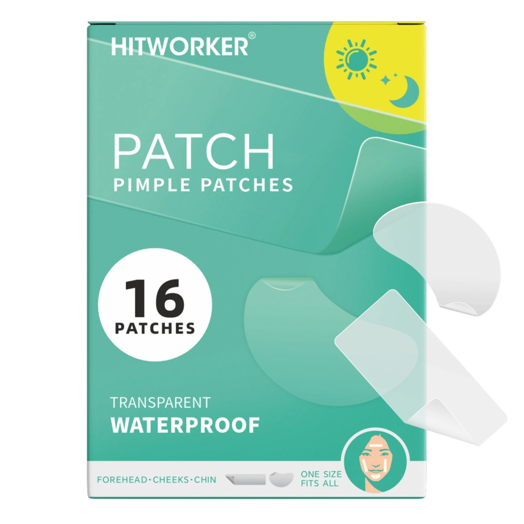 16 قطعة من رقع البثور الغروانية المائية كبيرة الحجم لعلاج البثور والعناية بالبشرة