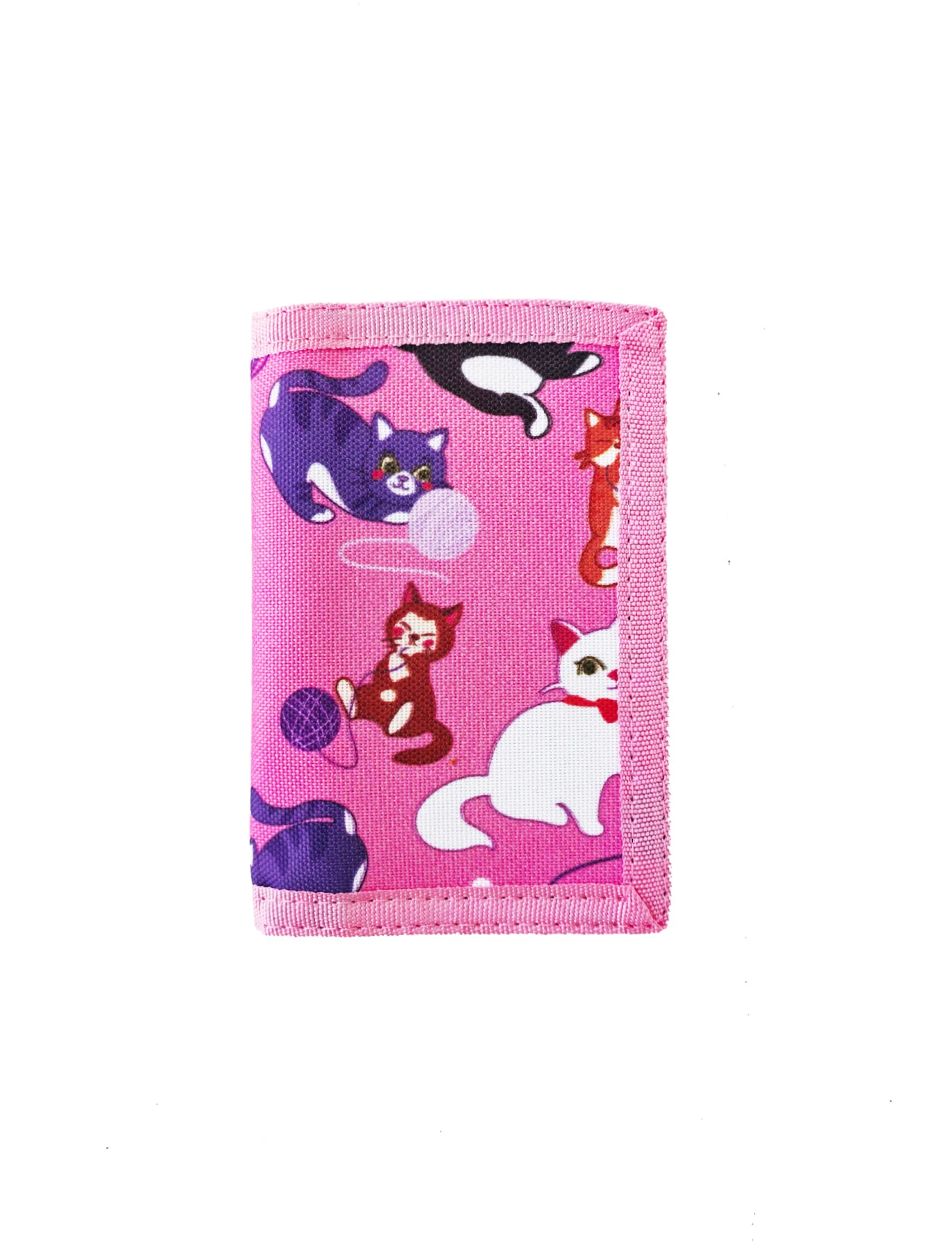 Cat Kids Wallet for Girls, Wallet for Little Young Girls Ages Cute Small Toddler Wallet with Lanyard Christmas Gift, Pink