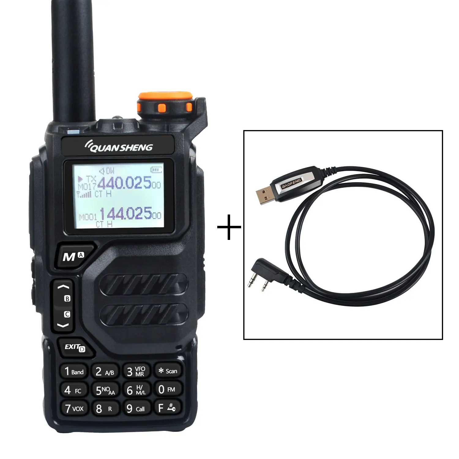 Quansheng UV-K5 50-600MHz 200Ch 5W エアバンドトランシーバー UHF