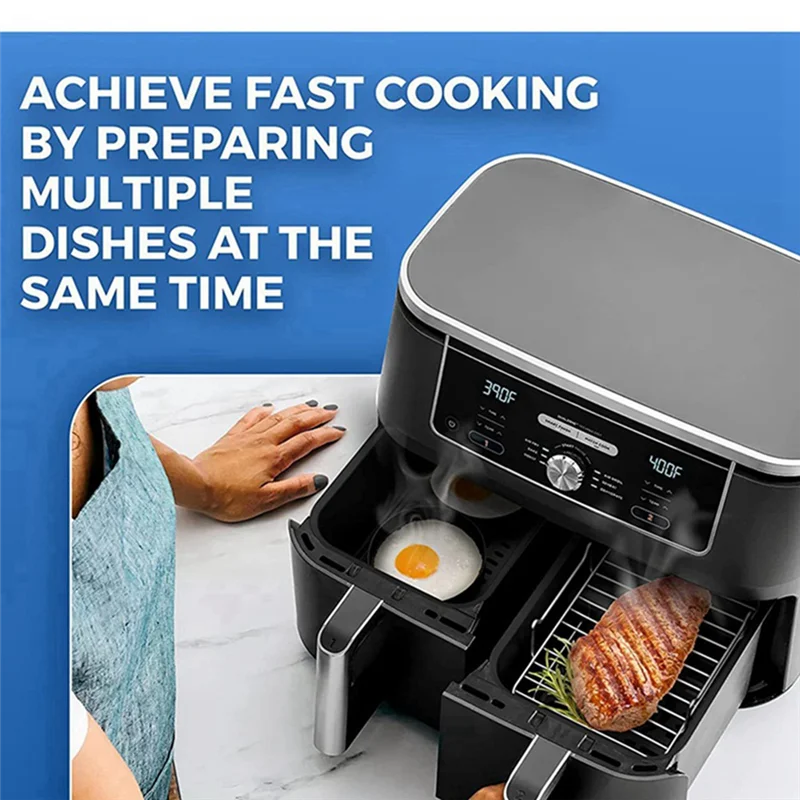 

Air Fryer Rack for Dual Basket,Air Fryer Accessory Multi-Layer Rack,for Ninja Foodi DZ201 DZ40 Double Basket Air Fryer HOT