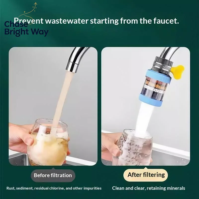 Flexible Faucet Extender with Filter 360° Bendable Anti-Splash Tap Aerator for Kitchen Bathroom Sink Use