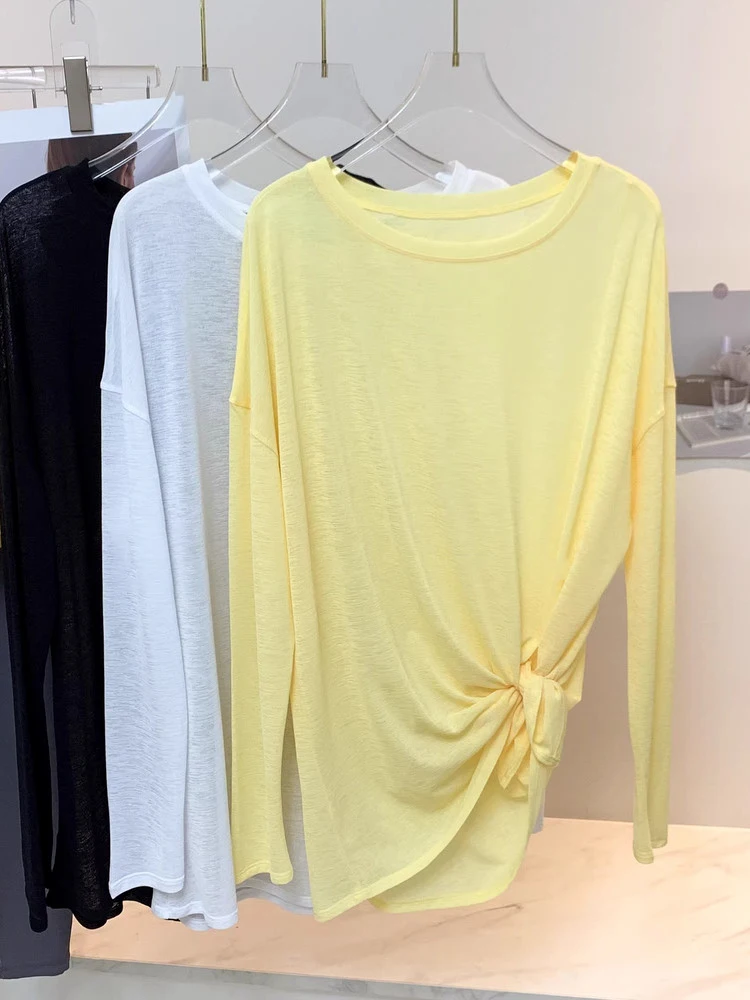 

Дышащая тонкая солнцезащитная футболка свободного кроя, легкая, удлиненная, комфортная, для бега, фитнеса, активного отдыха и спорта