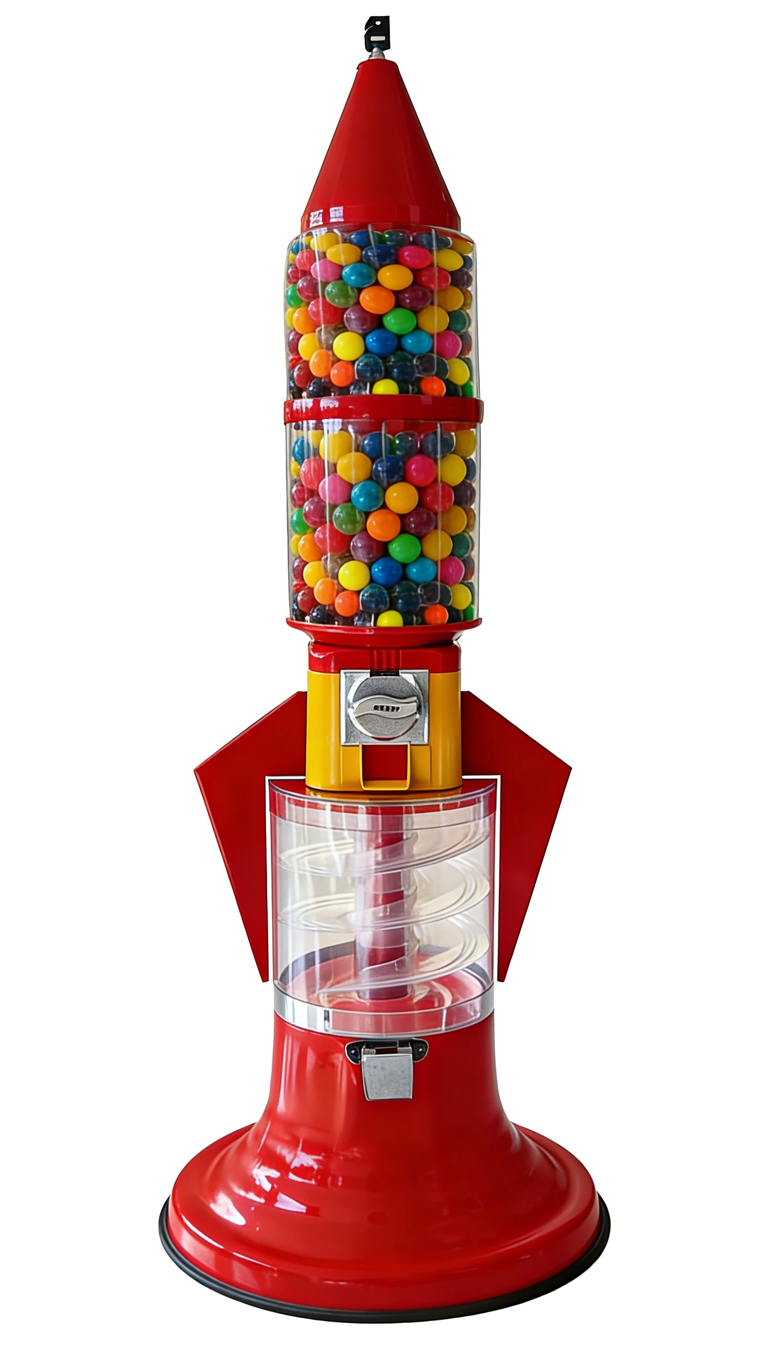 Popular Rocket Gacha Machine Children's Toy Vending Machine Acrylic 300-600 Capacity Coin-operated Dispensing Gumballs