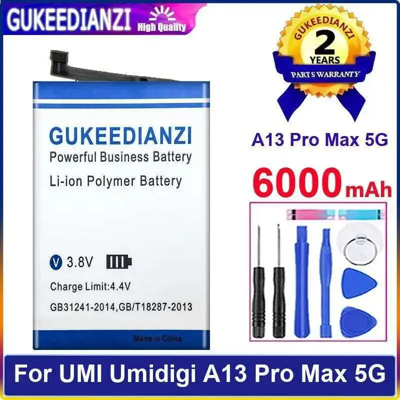 

For Umi Umidigi A13 Pro Max 5G Mobile Phone Battery 6000Mah Stable