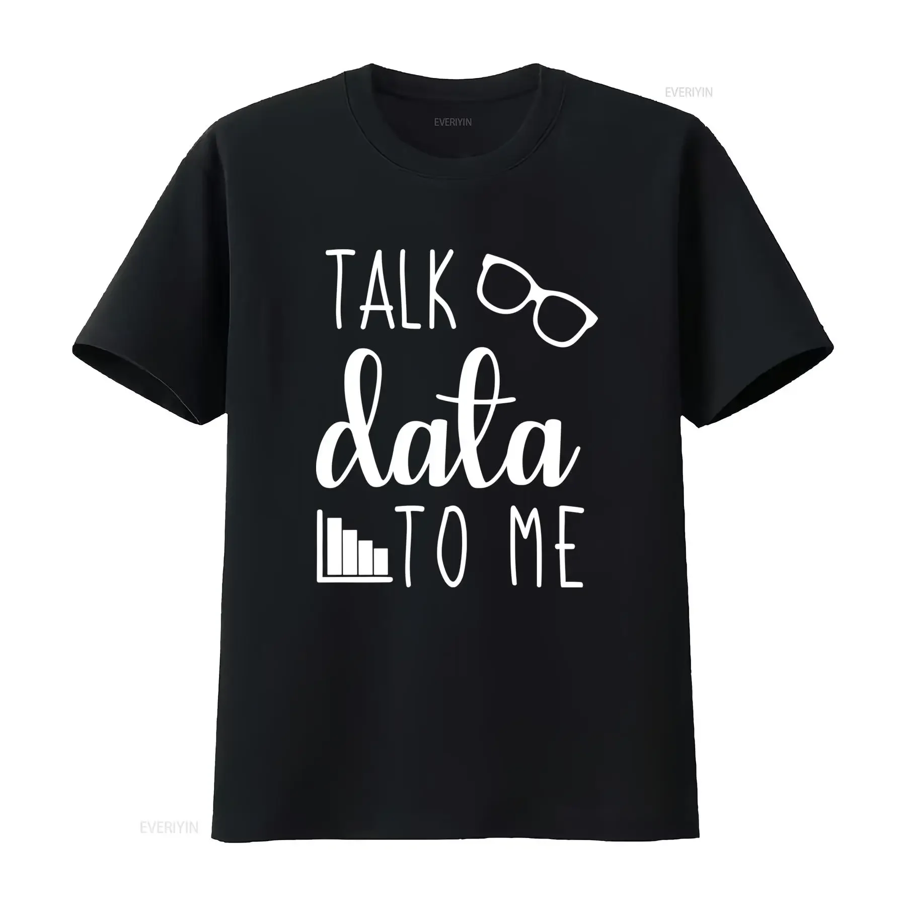 Data Analyst T Shirt Science Talk To Me Computer Analytics Teacher Lover Glasses Bar Chart Design vintage Washed homme Casual