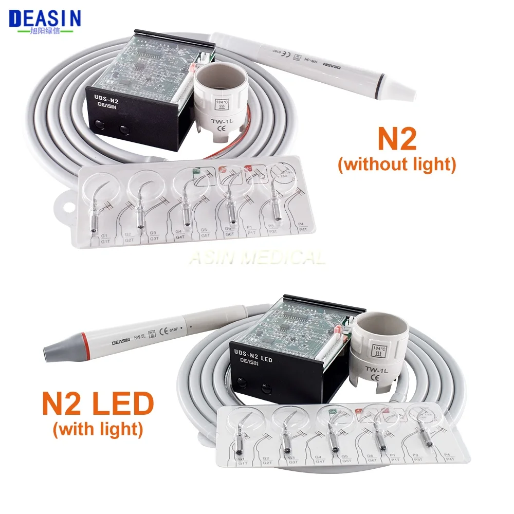 

Dental Ultrasonic Scaler with Built-in UDS N2/N3 LED Tips Periodontal Scaler for EMS Woodpecker UDS Dentist Chair Unit