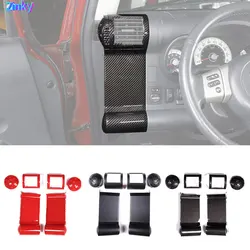 FOR TOYOTA FJ CRUISER 2007 - 2021 Car Dashboard Side Air Outlet Frame Cover Trim Sticker ABS Matt Black/Carbon Fiber/Red Accesso