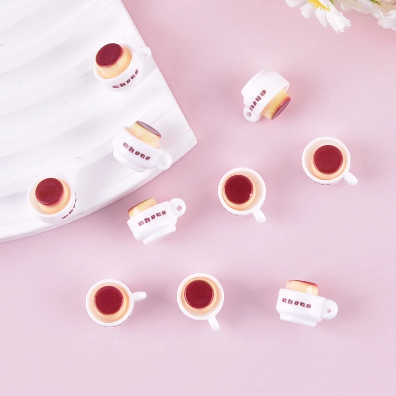 10pcs  Chocolate Pudding Resin Charms for Earring Keychain DIY Decoration Fashion Jewelry Accessories