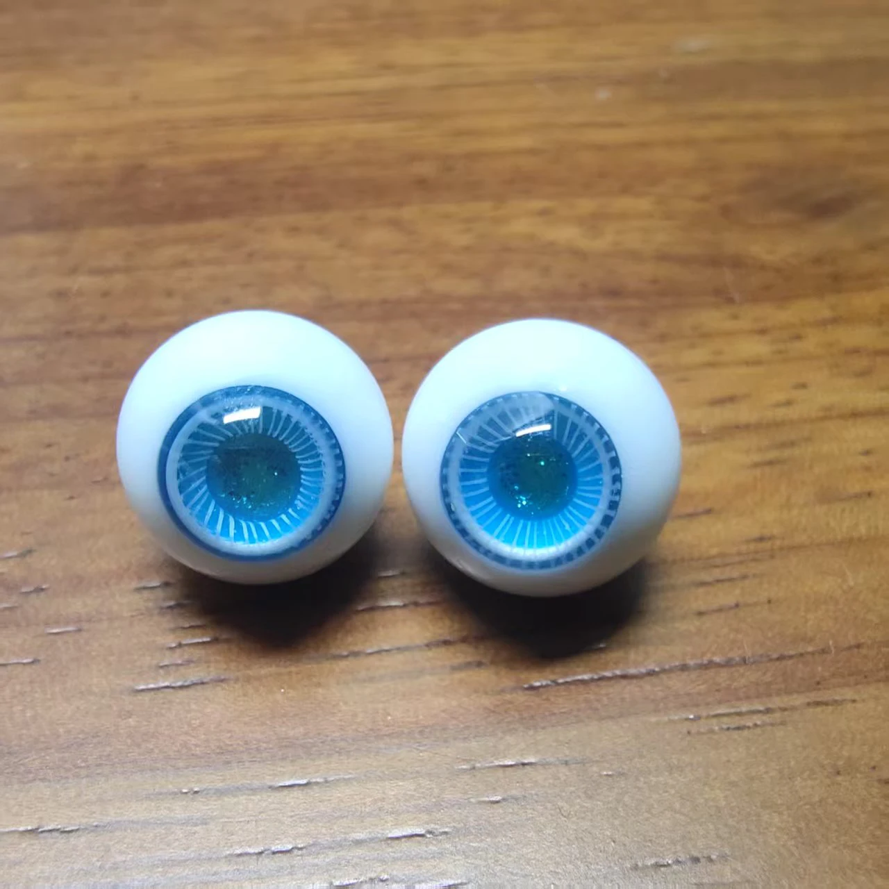 [Wamami] Bezaubernde türkisfarbene glitzernde handgefertigte Glasaugen SW06 für BJD- und Reborn-Puppenhandwerk in voller Größe