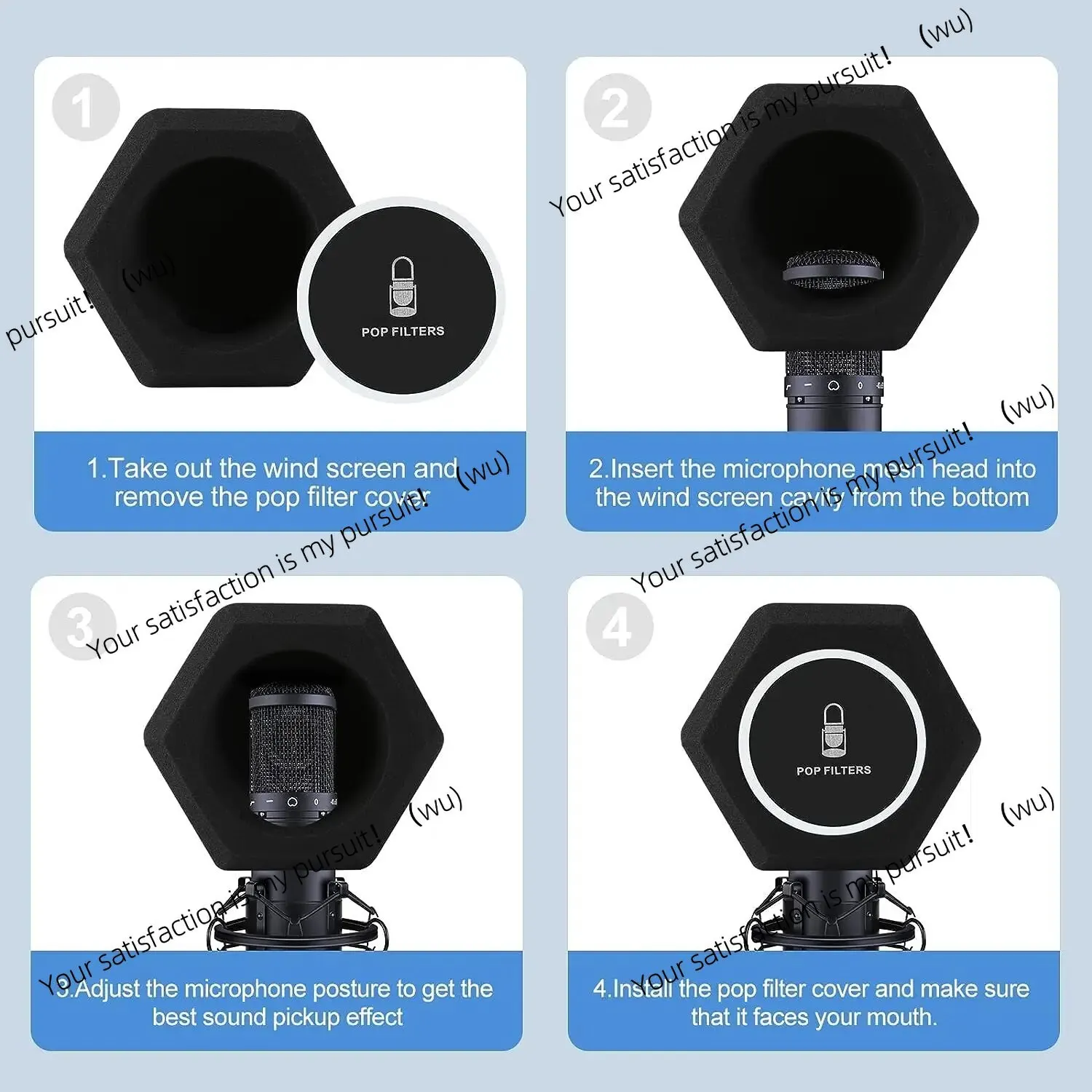 Microphone Pop Filter Wind Shield Acoustic For Record Studios Mic Sound-absorbing Foam Vocal Isolation Ball
