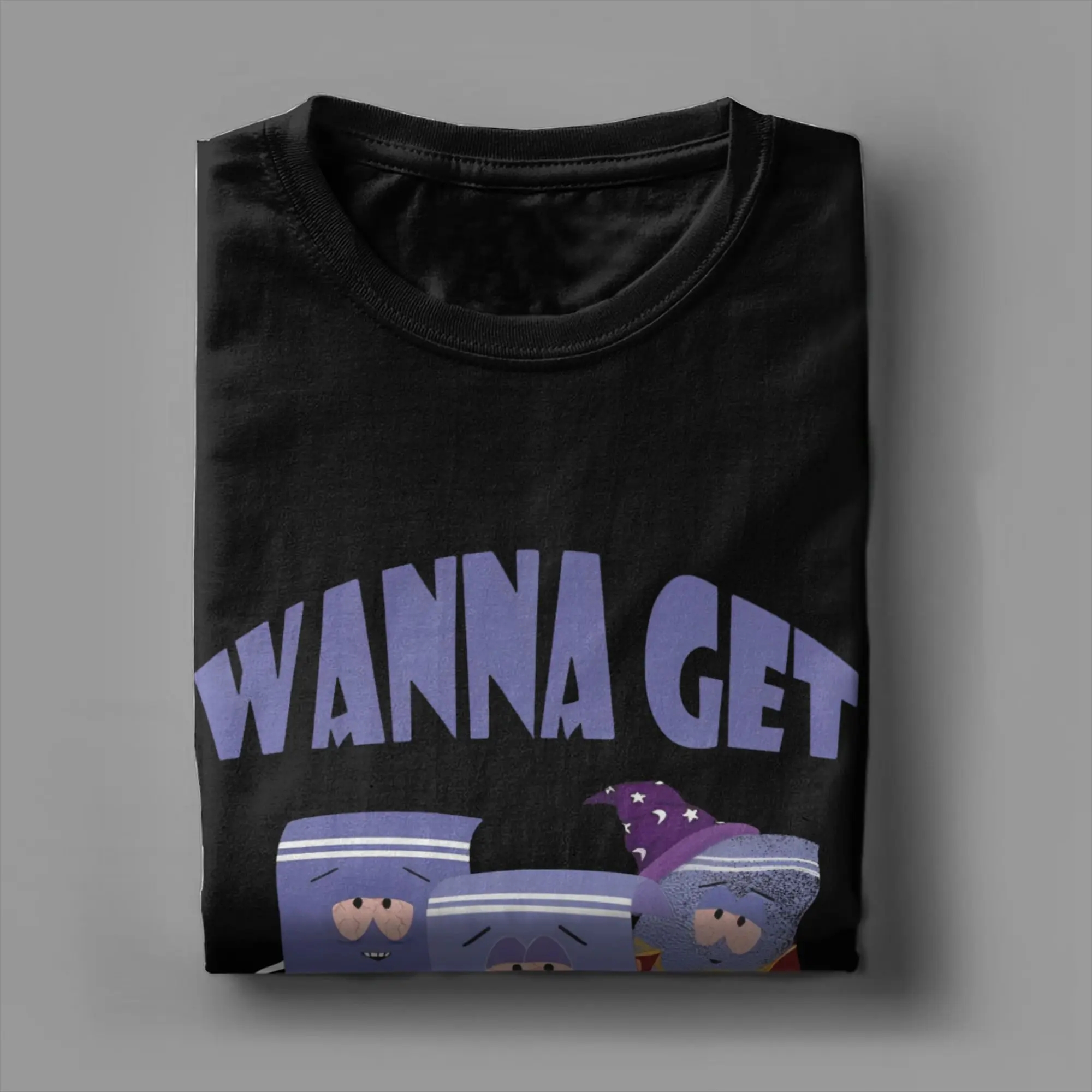 Souths parked Comedy Humorous Merch Men Women T Shirt Pure Cotton Tee Printed Towelie Wanna Get High T-shirt Clothing view 3