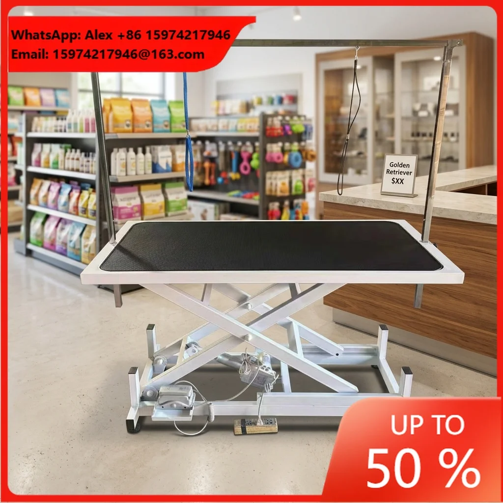 Pet Grooming Table Electric Lift Waterproof Beauty Table Pet Store Cat And Dog Universal Air Pressure Lift Circular Beauty Table