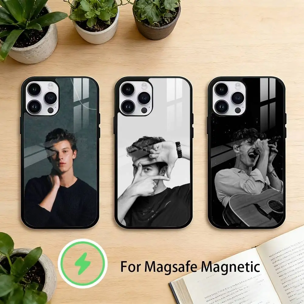 

S-Shawn Mendes Phone Case For iPhone 17/16/15/14/13/12/Plus/Pro/Max for Magnetic Wireless Charging