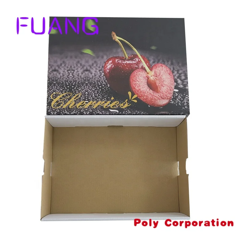 

Custom Hot sale corrugated carton customized printing high quality cherry fruit packaging box packaging packing box for small