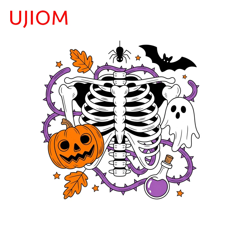 UJIOM Halloween Pumpkin Ghost Skull Wall Sticker Attractive Unique Sunscreen Trunk Murals Decal Pretty Window Vestibulec Decor